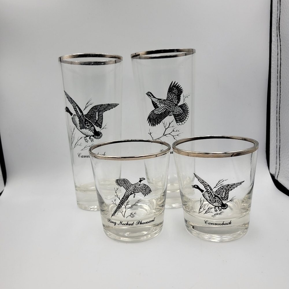 Federal Glass SPORTSMAN - Set of 4: 2 Rocks Glasses & 2 Tumbler Glasses